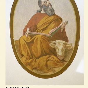 Restaurierte Bilder der vier Evangelisten in der Kuppel der Kreuzkapelle