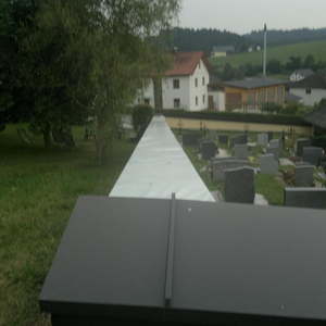 Foto: © Pfarre Oberkappel; Sanierung der Friedhofsmauer 2015