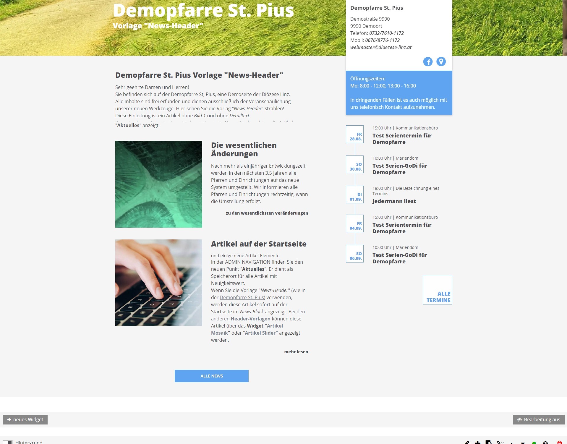 Vorlage News-Header